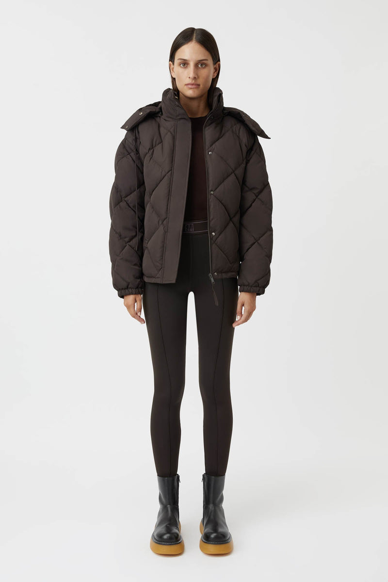 Wynston Quilted Puffer Jacket in Mocha Brown CAMILLA AND MARC® C&M