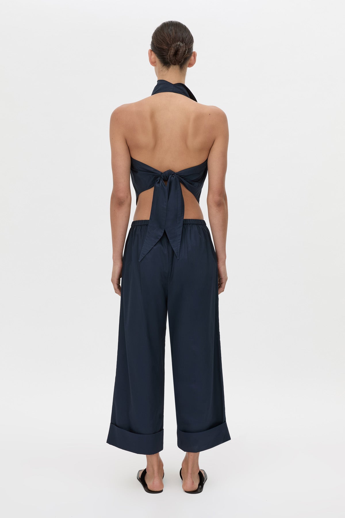 Onesto Cowl Neck Backless Top