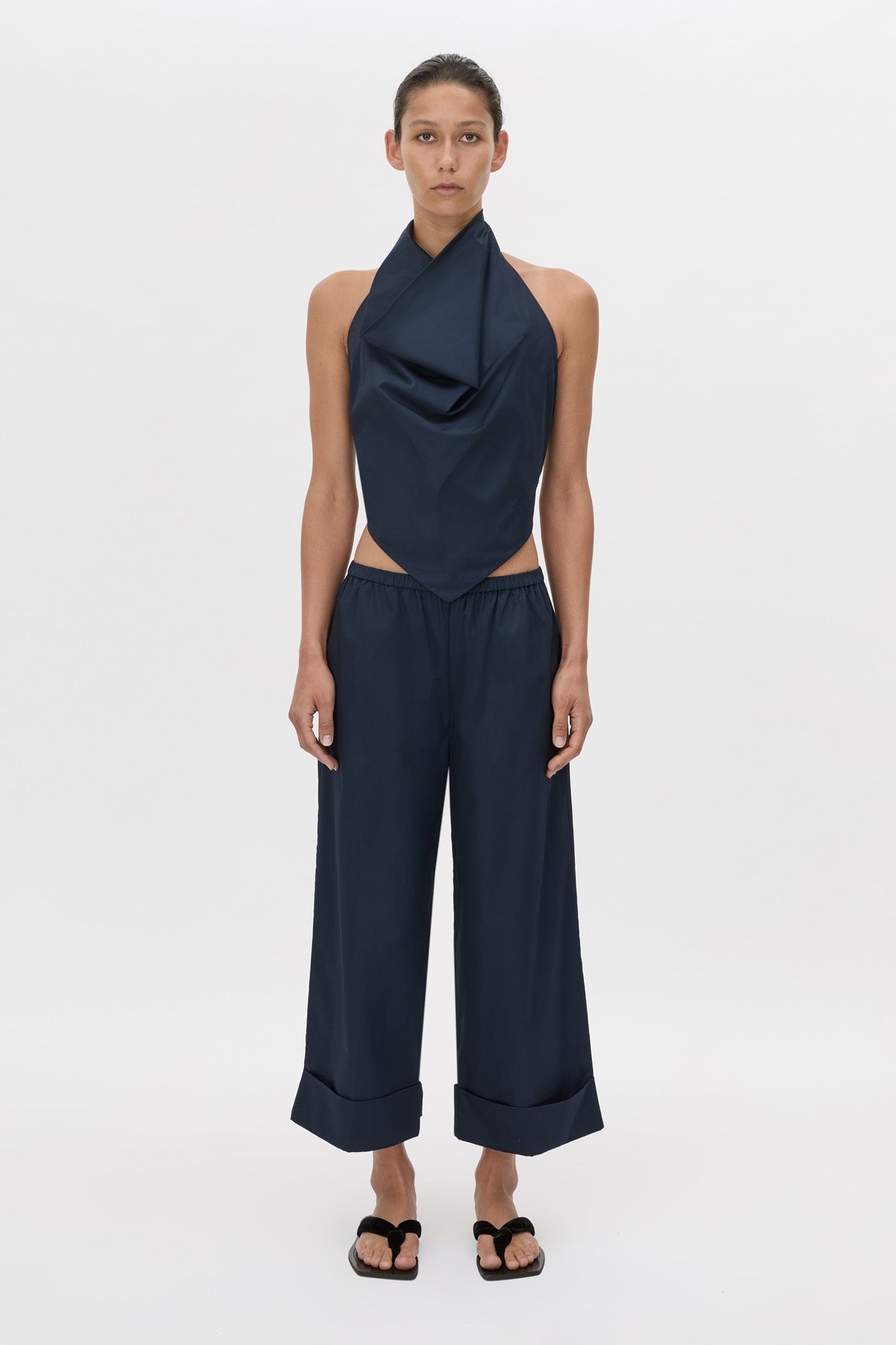 Onesto Cowl Neck Backless Top