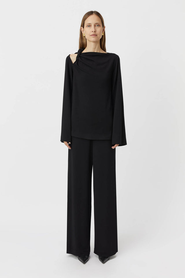 Junie Long Sleeve Lounge Top in Black CAMILLA AND MARC C M