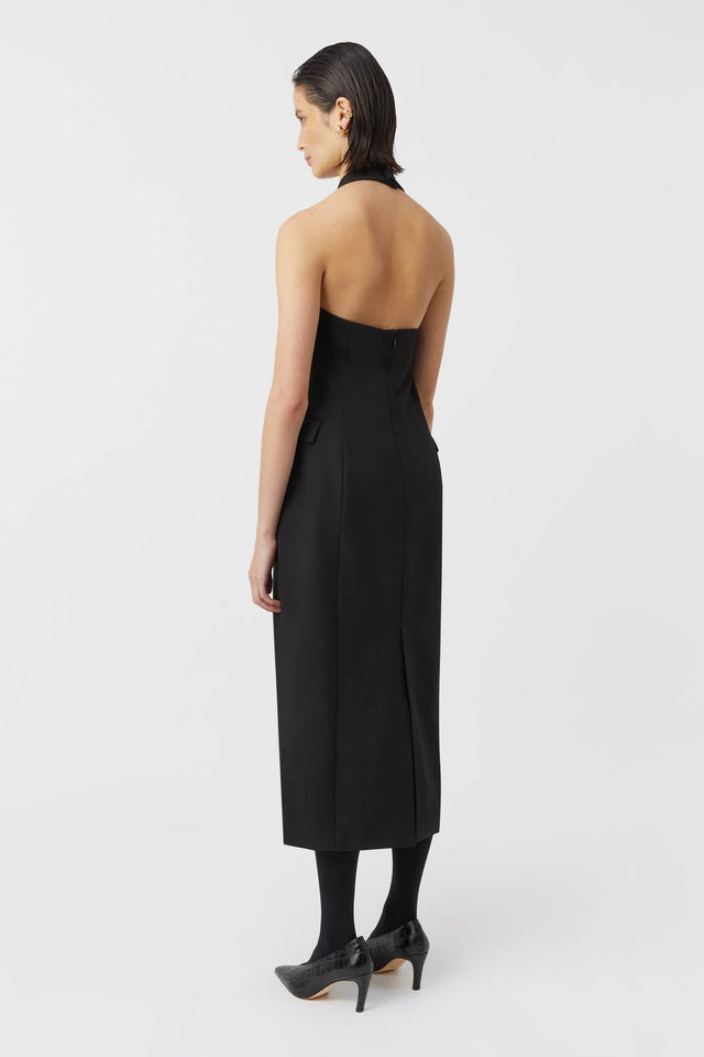 Ortega Tailored Midi Dress in Black CAMILLA AND MARC C M