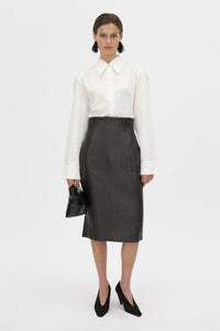Alpine Textured Midi Skirt