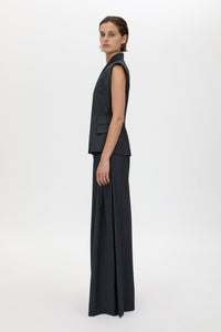 Ascent Wide Leg Side Pleat Pant