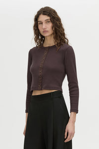 Aubrey Long Sleeve Rib Top