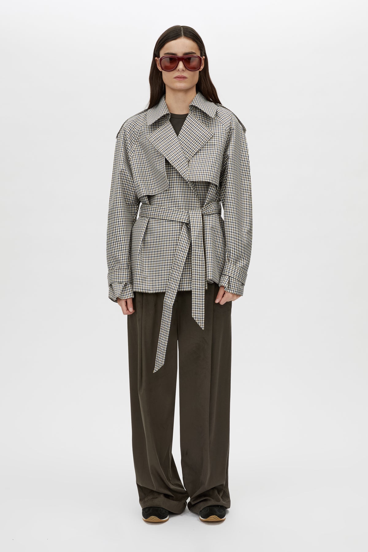 Burdock Check Trench Jacket