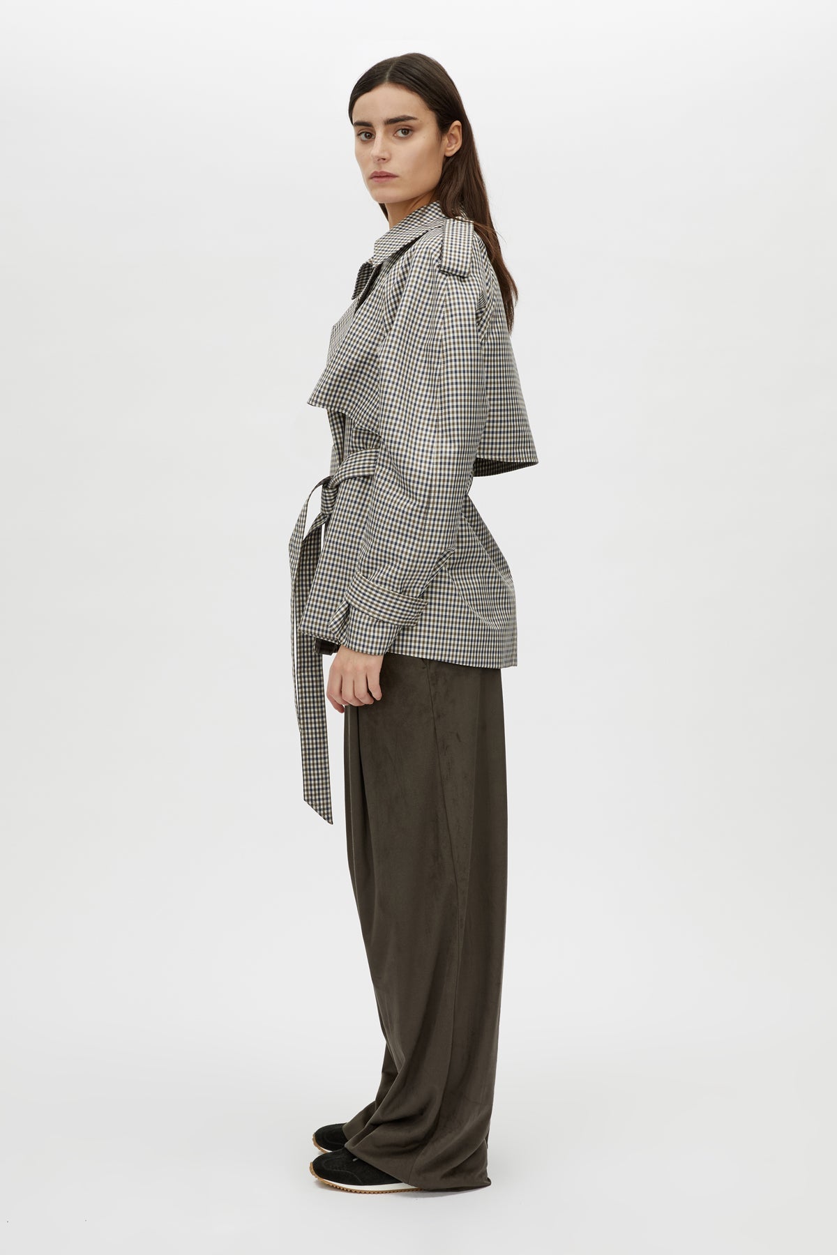 Burdock Check Trench Jacket
