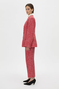 Carmine Fitted Collarless Blazer