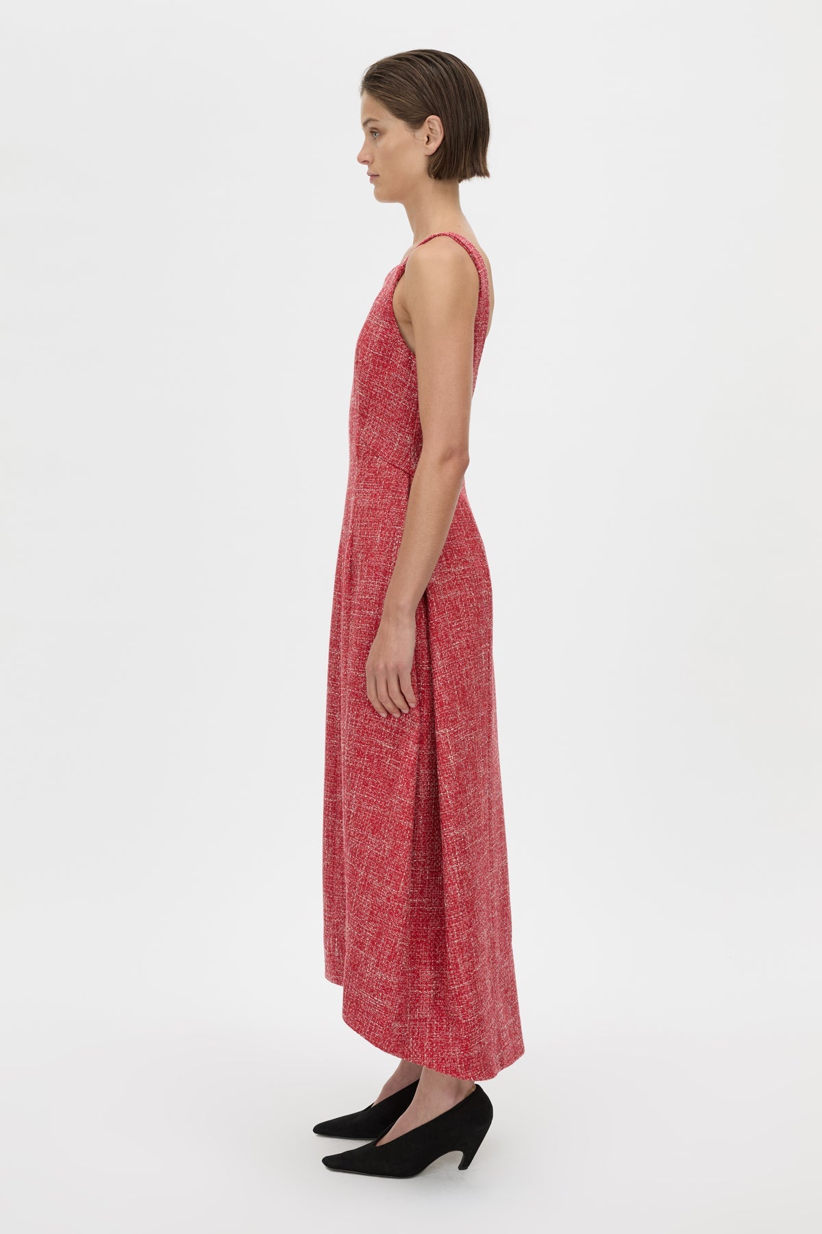 Carmine Scoop Back Midi Dress