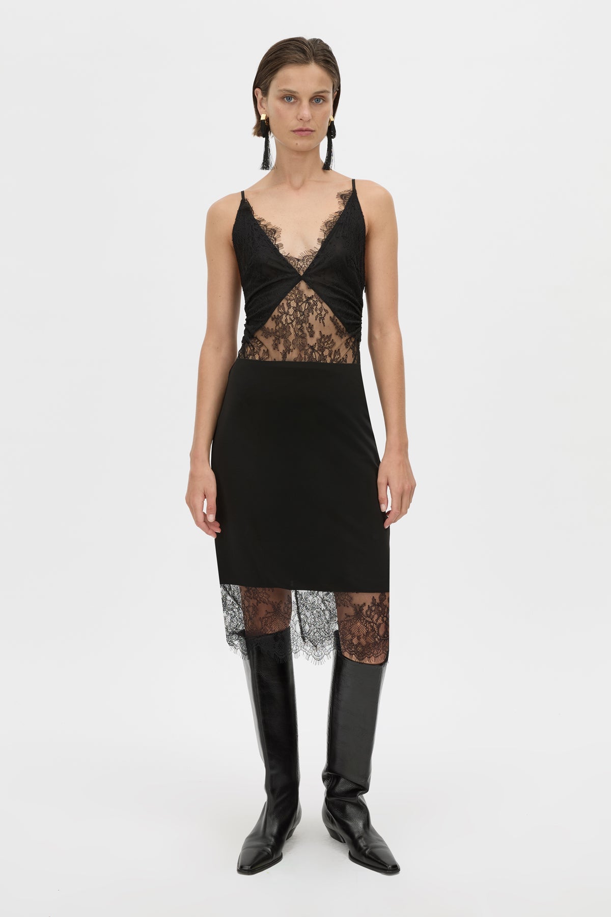 Cora V Neck Lace Bodysuit