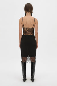 Cora Lace Trim Pencil Skirt