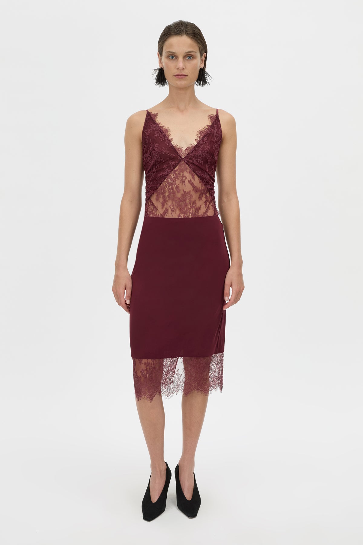 Cora V Neck Lace Bodysuit