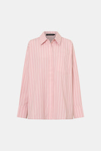 Ghost view CAMILLA AND MARC Jenie stripe shirt in light rose stripe.