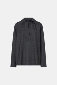 Lourdes Check Half Placket Shirt