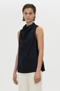 Lourdes Check Shell Top