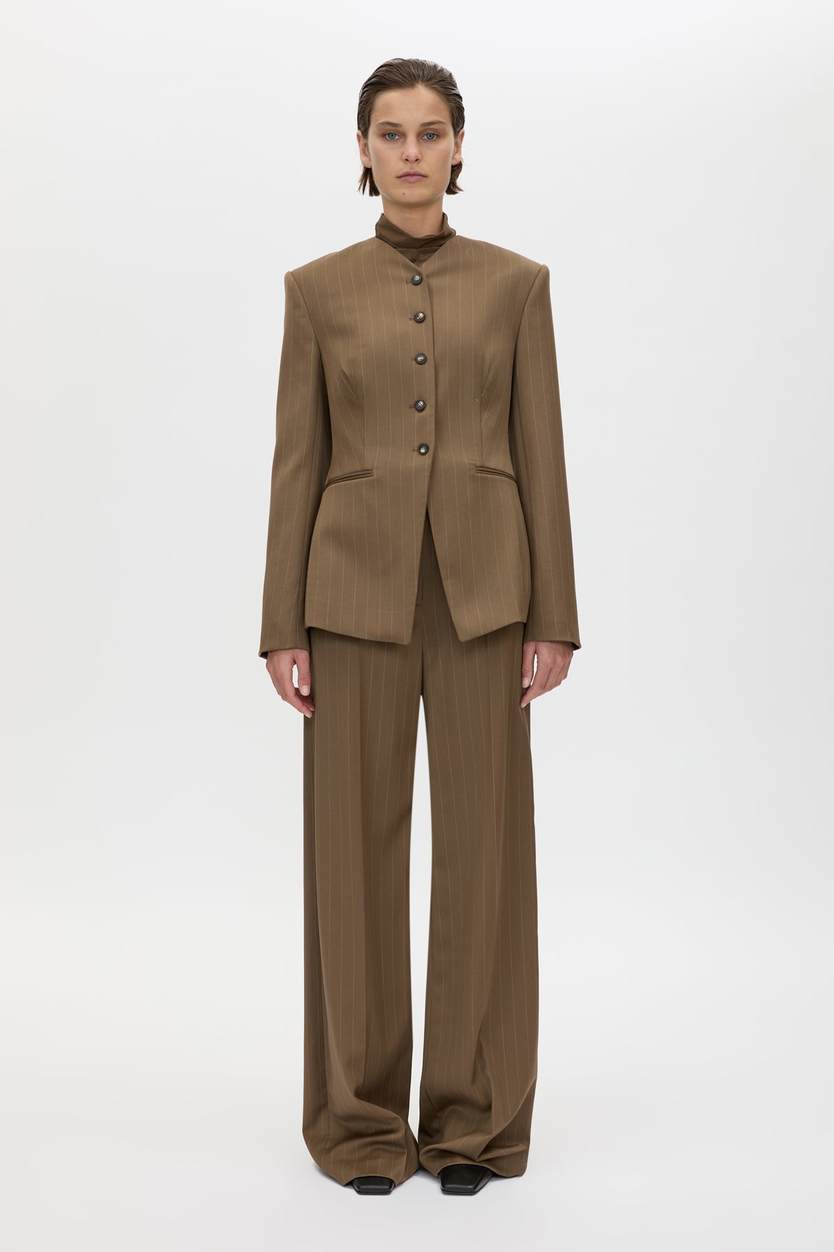 Maxim Fitted Collarless Blazer