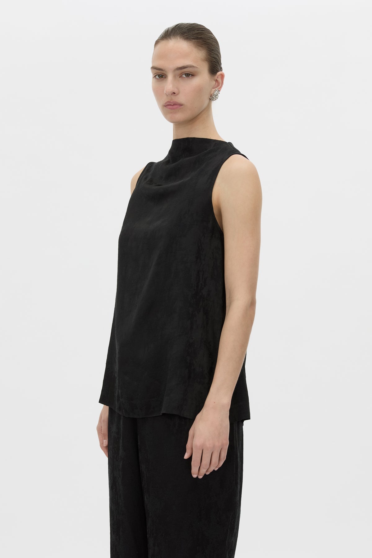 Naidee Satin Sleeveless Top