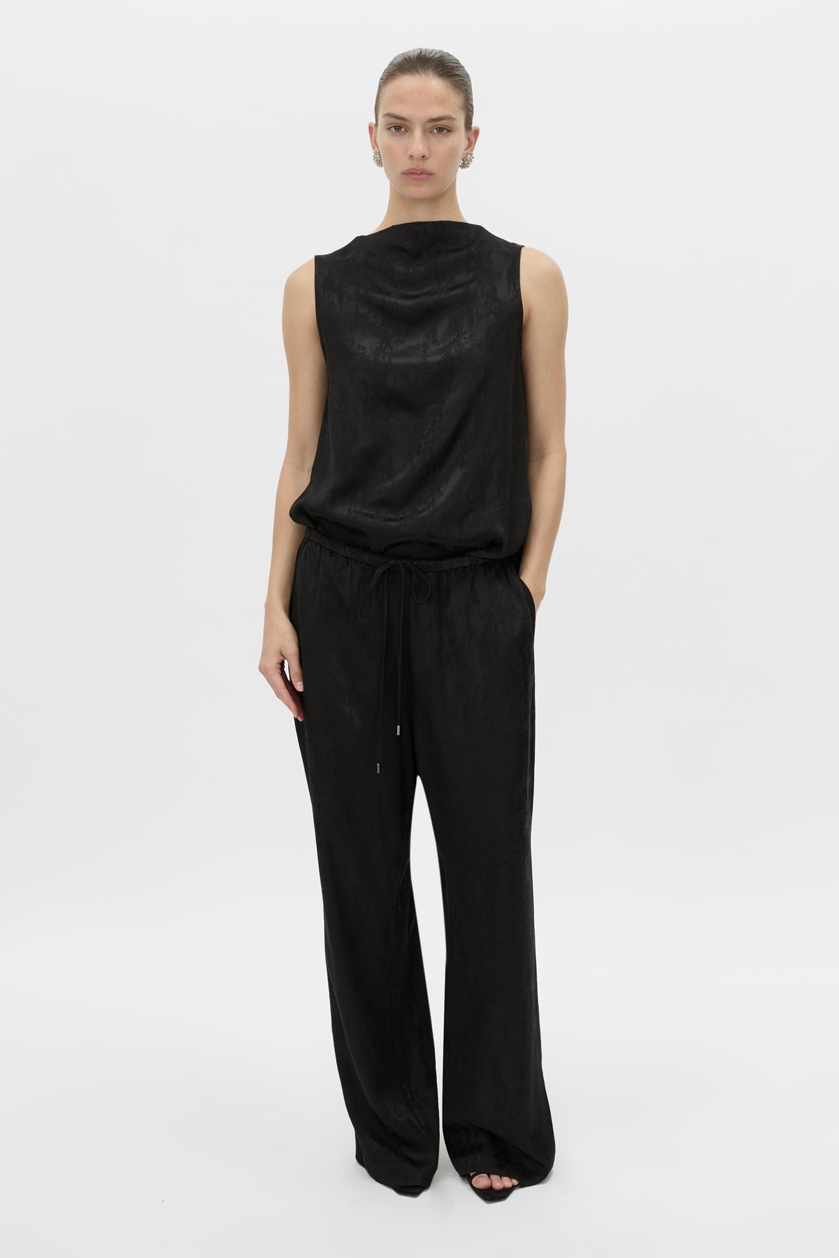 Naidee Satin Sleeveless Top