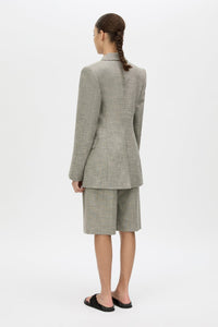 Back view CAMILLA AND MARC Nestor Blazer in Chocolate Marle with a single‑breasted tailored fit.