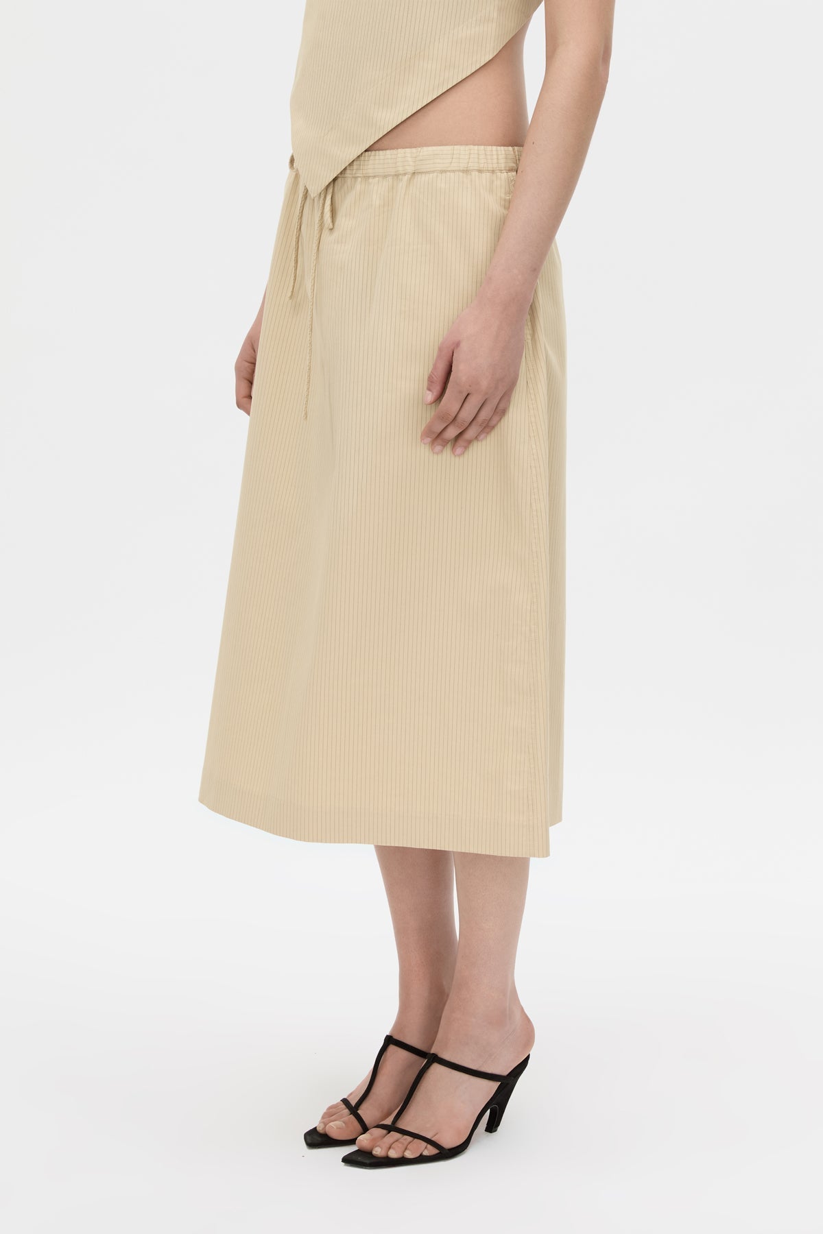 Oren Stripe Midi Skirt