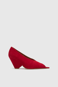 Rhys Suede Peep Toe Pump