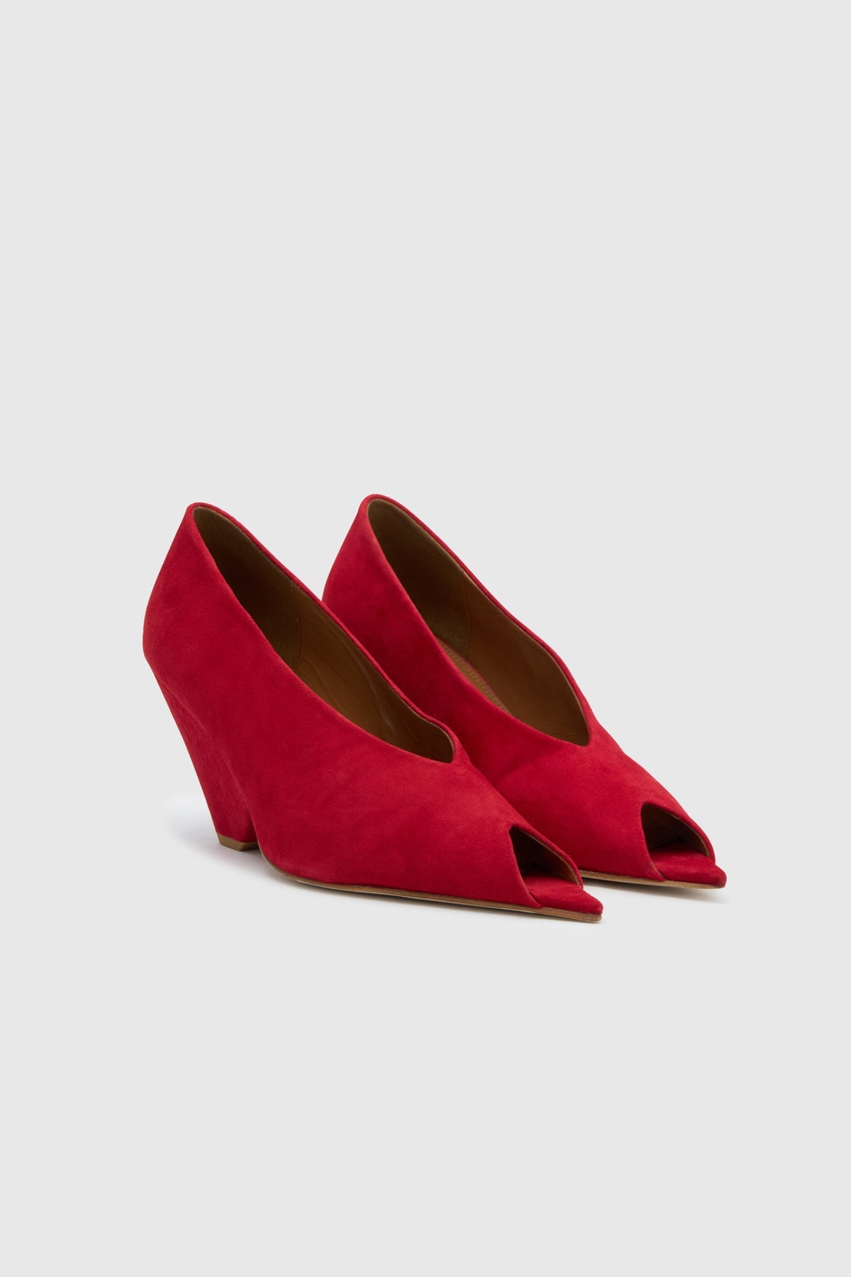 Rhys Suede Peep Toe Pump