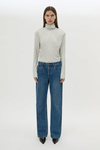 Front view CAMILLA AND MARC Rune Denim Jean in Classic Blue with a mid‑rise straight‑leg fit.