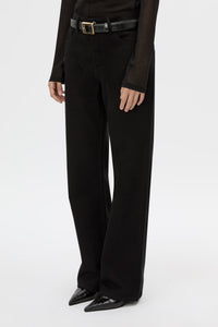Cropped view CAMILLA AND MARC Rune Denim Jean in Black with a mid‑rise straight‑leg fit.