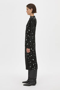 Skyward Long Sleeve Printed Dress