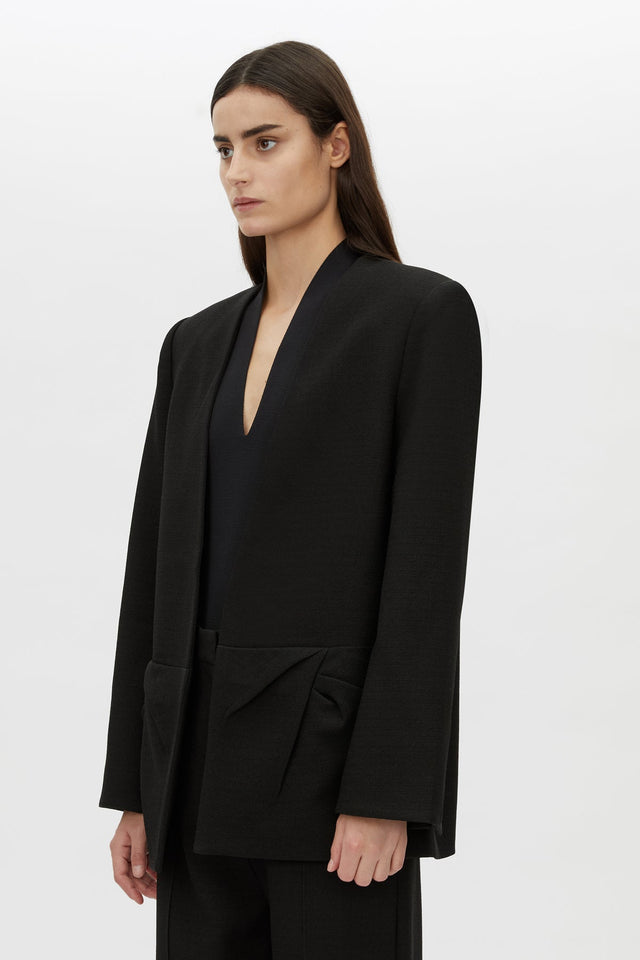 Starling Collarless Blazer in Black CAMILLA AND MARC® C&M
