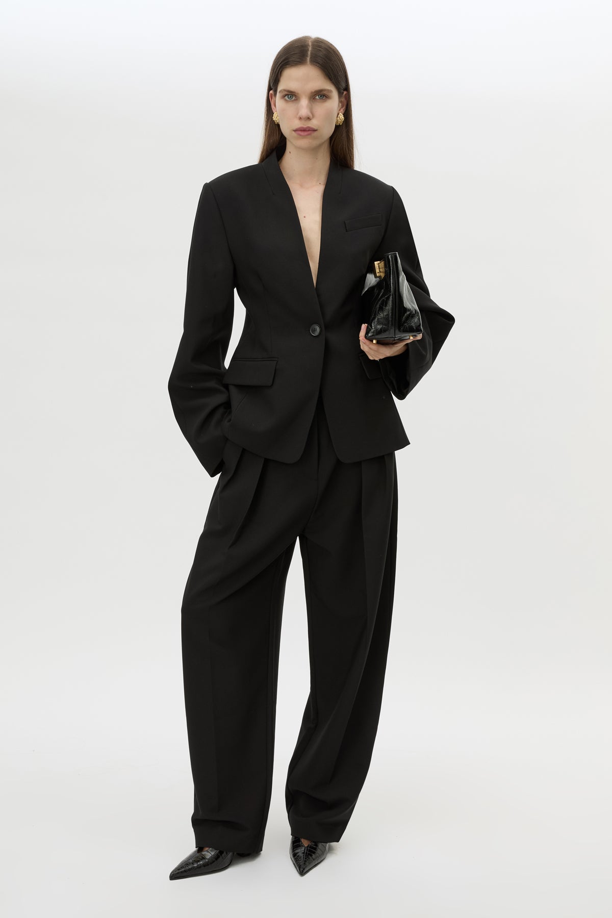 Tala Fitted Collarless Blazer