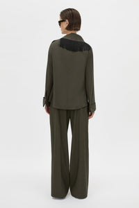Una Drape Collar Shirt