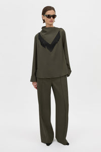 Una Drape Collar Shirt