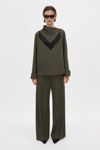 Una Drape Collar Shirt
