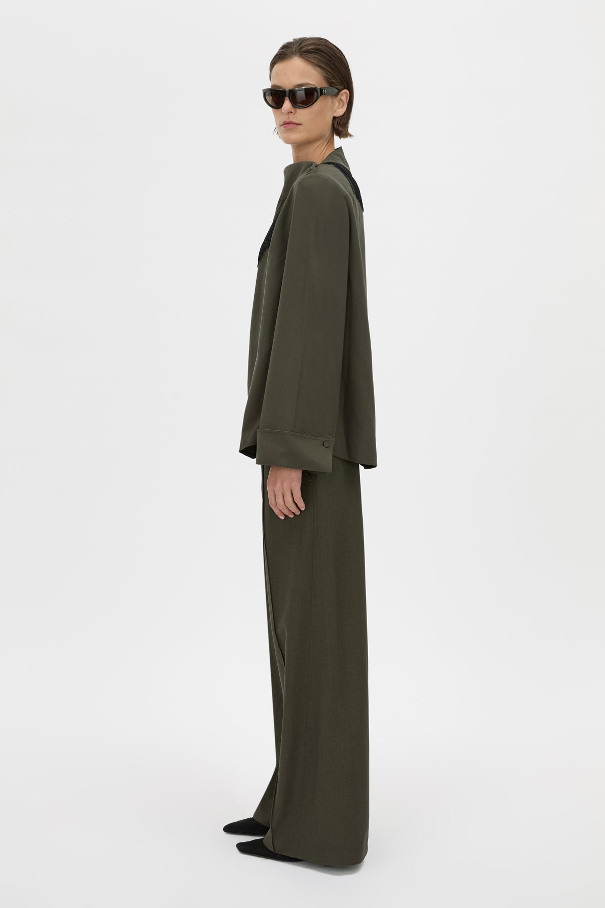 Una Drape Collar Shirt
