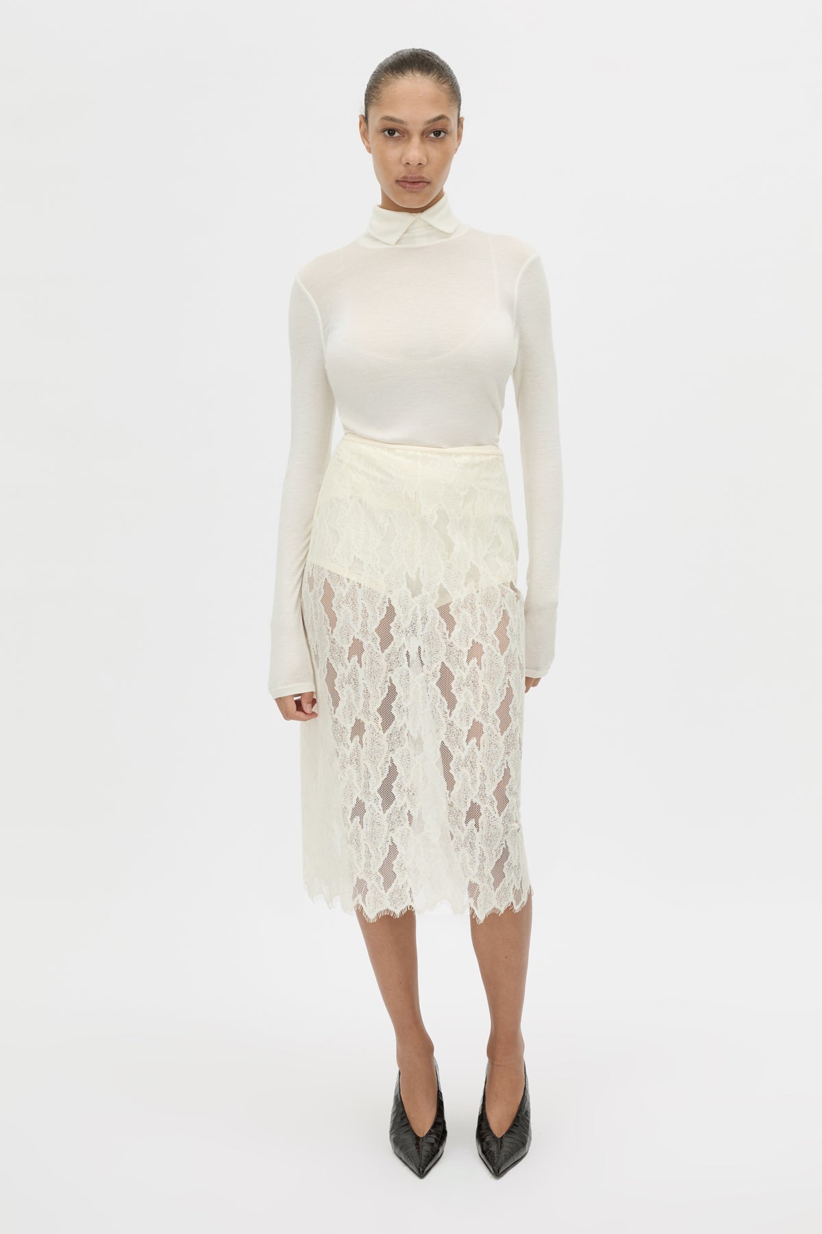 Zemira Lace Midi Skirt