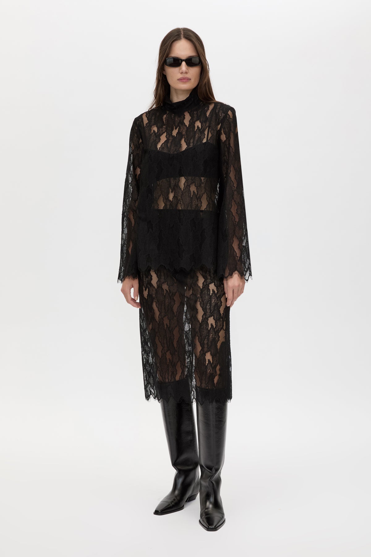 Zemira Long Sleeve Lace Top
