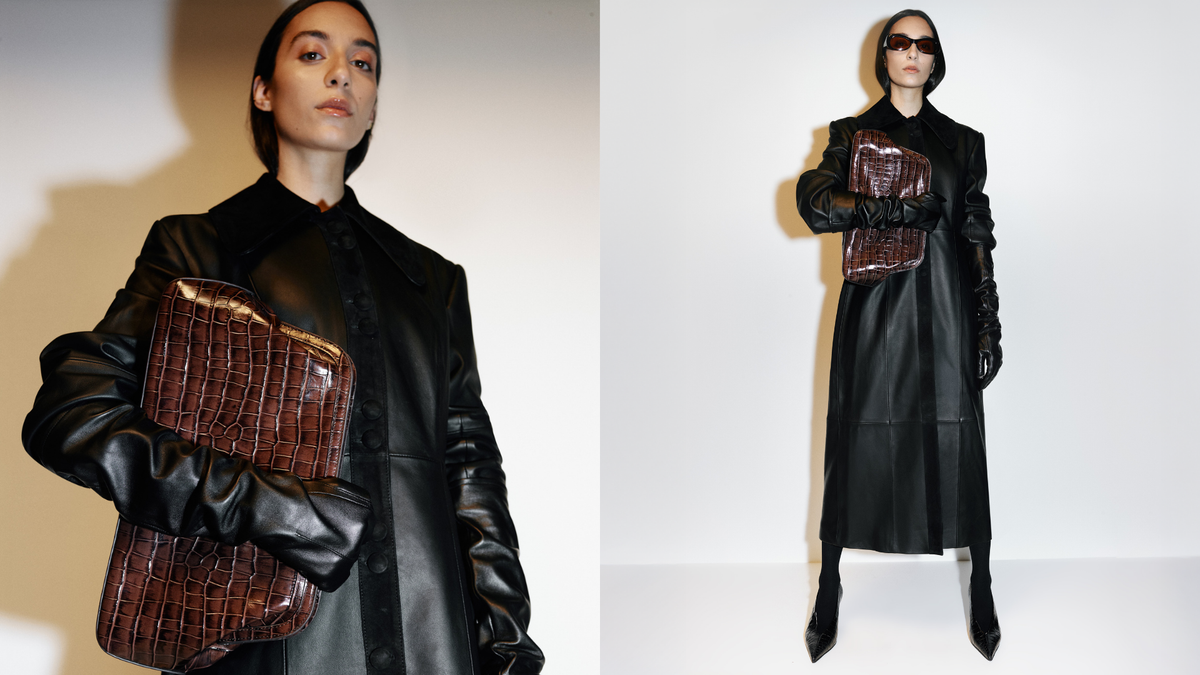 Camilla and Marc AUTUMN WINTER 26 Campaign Yaz Coat Leather black