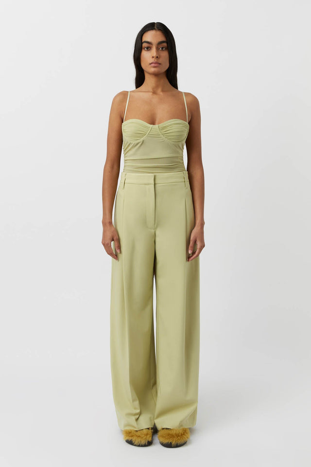 Florent High-waisted Pant in Pistachio Green - CAMILLA AND MARC